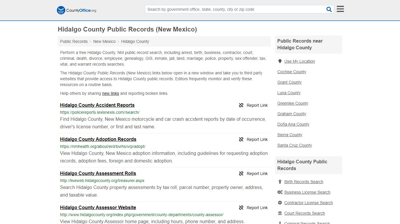 Public Records - Hidalgo County, NM (Business, Criminal ...